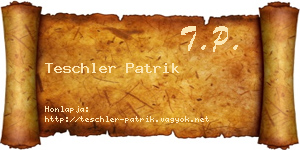 Teschler Patrik névjegykártya